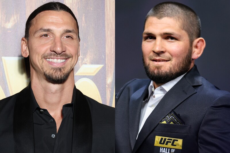 イブラとヌルマゴメドフが腕相撲のように右手を握り合い　レフェリー役はポグバ！「友好的な形で互いの力を感じ取った後に」各国メディア報道