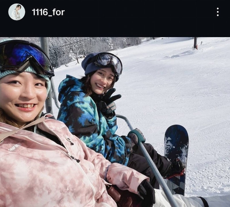 「綺麗なゲレンデで満喫」角田夏実、雰囲気ガラリな冬モードが話題「雪の妖精みたいやん!」「ウェアコーデが女子で可愛い」