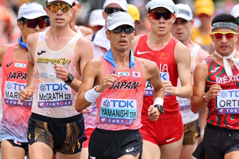 山西利和、競歩20km3度目の金メダルならず 痛恨の警告3枚でトップ陥落…日本人最上位は吉川絢斗の7位【世界陸上】
