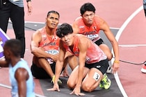 「２組死の組すぎるだろ」マイル侍、１組の２着より速かったのに...７着で無念の予選敗退にSNS騒然「激戦区すぎたか」「全チーム３分切るって何？」【世界陸上】