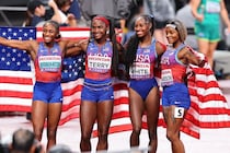 「やっぱアメリカ速ぇー」米国が女子４×100mリレーで圧巻の金！世界陸上３連覇達成に列島衝撃「激しい降雨がよりドラマチックに感じる」【世界陸上】