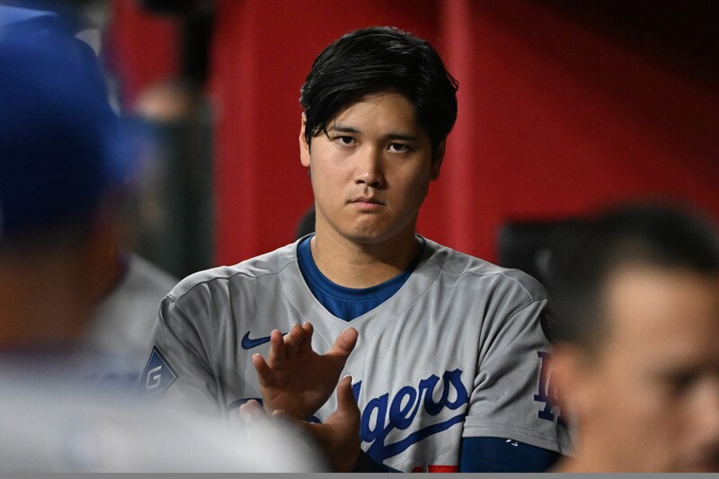 二刀流翌日の大谷翔平「疲れてる?」ベンチでの様子にファン心配「こんなにゼェゼェして...」