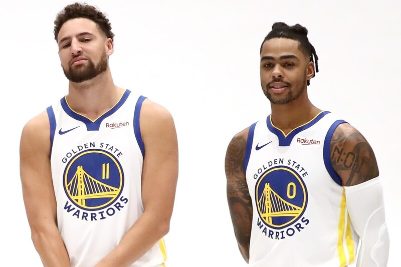 「一緒にプレーするのが楽しみで仕方ない」。トンプソンとの“初共演”に心躍らせるラッセル「2Kの世界みたいなもの」＜DUNKSHOOT＞