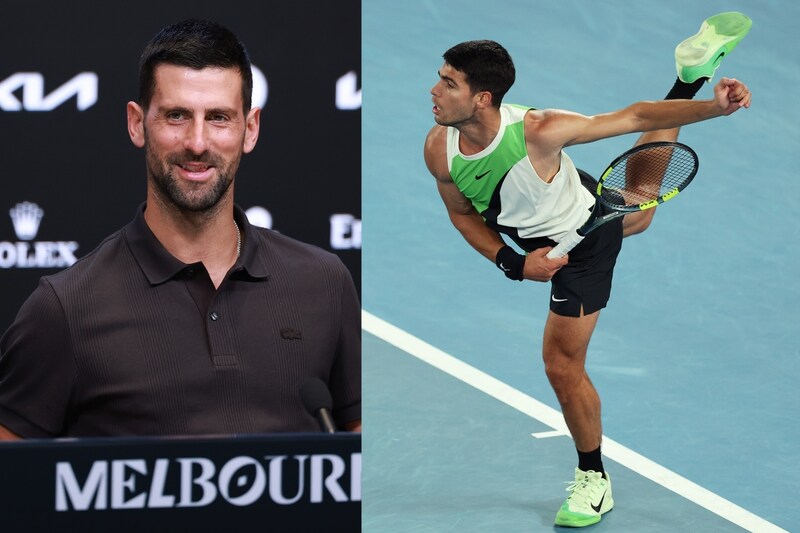 アルカラスの“新サービス”がジョコビッチそっくりと話題！ レジェンド本人も笑顔で反応「著作権について話す必要がある」＜SMASH＞