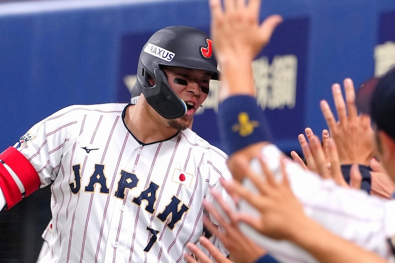 侍ジャパン、中日に5-3で快勝! 佐藤輝明が豪快3ランHR、先発・宮城大弥が3回無失点投球 大谷翔平チーム合流後、初試合で見事白星【WBC】
