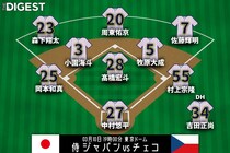 大谷翔平はスタメン外れる　１番・森下翔太、２番・佐藤輝明、６番・小園海斗、７番・周東佑京ら初の先発出場　侍Jメンバー大幅入れ替え【WBC】