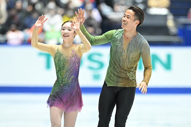 “ゆなすみ”自己ベスト大幅更新!209.13点で暫定トップ浮上、メダル圏内!来年の世界選手権出場枠「2」確定【フィギュア世界選手権】