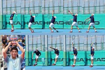 25年全日本王者・田口涼太郎がフラットサービスを伝授！ ムチのように手首のスナップを瞬間的に効かせる【プロが明かすテニス上達法】＜SMASH＞