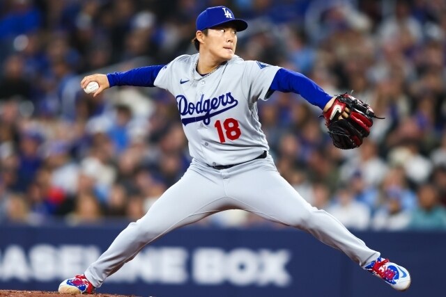 山本由伸が勝ち投手の権利を持って降板 ブルージェイズ打線相手に7回途中97球1失点