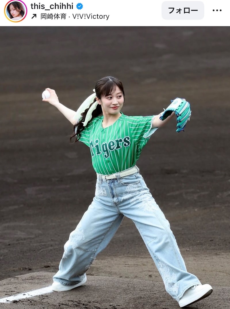 「かわいすぎてほんまに...」阪神2軍の始球式に降臨 元NMB48タレントの“ノーバン投球”に大反響「白リボンのポニテも可愛かった」「ナイスピッチでいい表情」