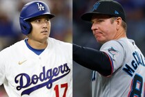 「エアコッツン」大谷翔平とマーリンズ指揮官の“アイコンタクト”にネット注目「人間性素敵」「え！なにそれ！かわよ！」