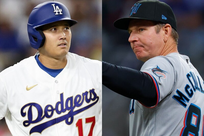 「エアコッツン」大谷翔平とマーリンズ指揮官の“アイコンタクト”にネット注目「人間性素敵」「え！なにそれ！かわよ！」