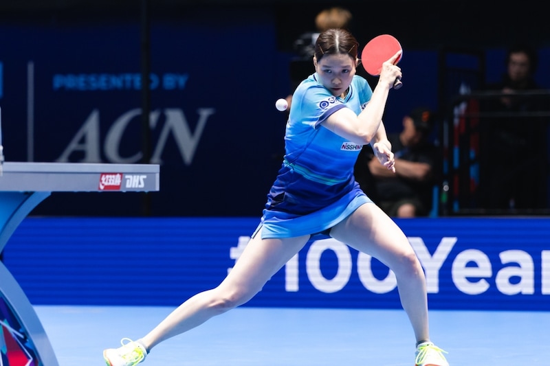橋本帆乃香が中国の次世代エースを撃破！“カットマン”の本領発揮で日本女子が２勝１敗、55年ぶり金メダルへあと１勝【世界卓球団体】