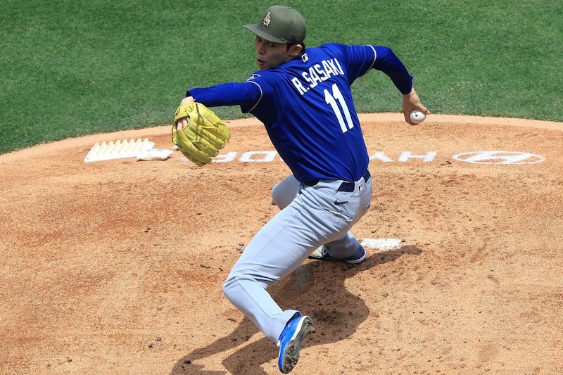 「フォームが良くなってきた」佐々木朗希がメジャー自己最高の投球！ 平均155.5キロの直球に「もう少し強さが欲しい」と不満も