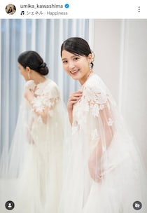 五輪イケメンスイマーと結婚した人気女優が純白ドレスで結婚式を報告「天才的に可愛い」「ずっと見入っちゃいます」