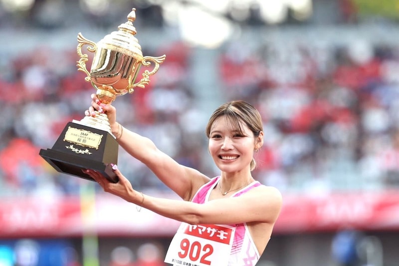 「なかじ～！」女子100mH初優勝の中島ひとみ　レジェンドとの軽妙トークに視聴者ほっこり「声とか話し方かわいい」【日本選手権】