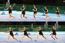吉岡希紗直伝、フォアボレーのコツ。「後ろから前」に振るのではなく「前から前」に押し出す！【プロが明かすテニス上達法】＜SMASH＞