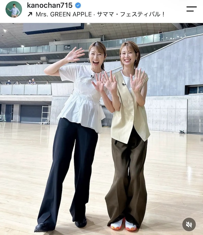 「美人やなぁ」バレー会場に現れたレジェンド狩野舞子＆木村沙織の２人に騒然「すごい」「めっちゃ可愛かった」