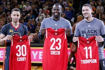 栄華を誇ったウォリアーズBIG３の関係性は？トンプソンが“最も親しかった同僚”を明かす「一番はやっぱり…」＜DUNKSHOOT＞