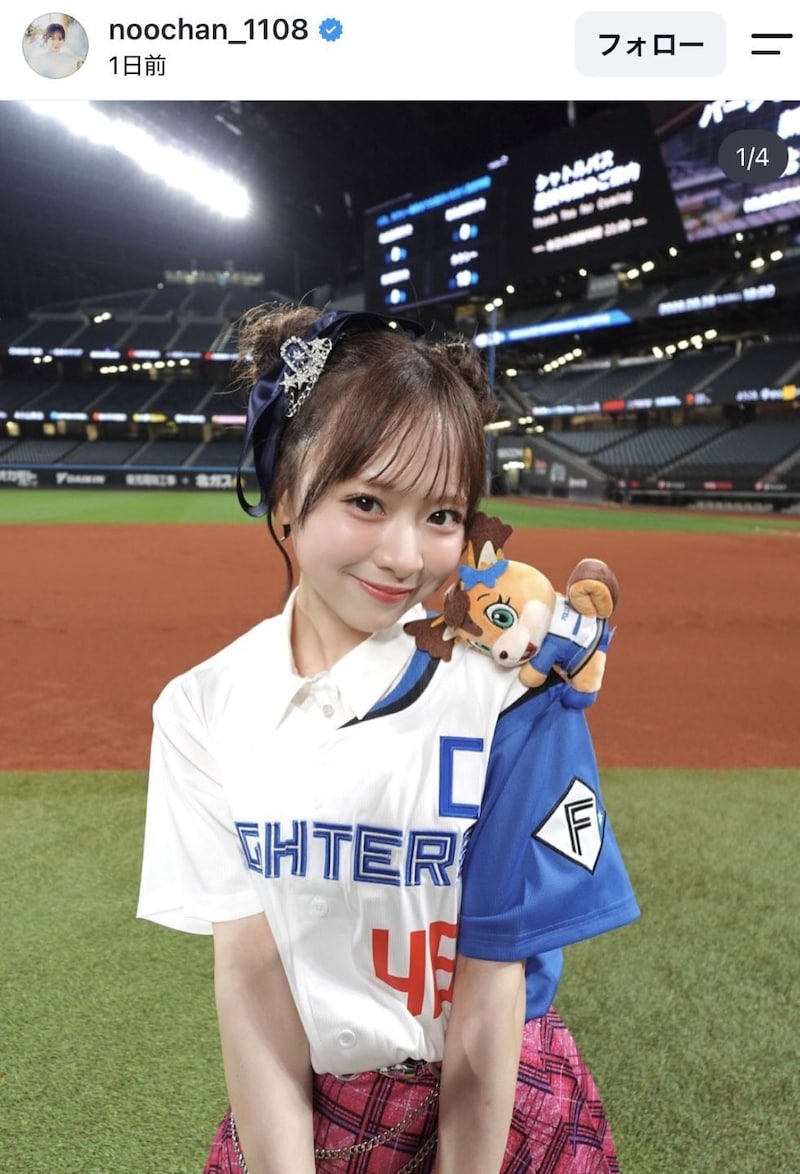 「こんな可愛い人がいるんですね」エスコン降臨の人気アイドルが魅せた“キュートすぎるきつねダンス”に脚光「ビジュ天才！」「反則やで」
