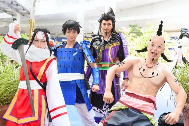 「キングダム」のキャラクターに扮したコスプレイヤーたち