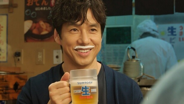 「サントリー生ビール」のTVCM「生ひげ」篇(15秒・30秒)より