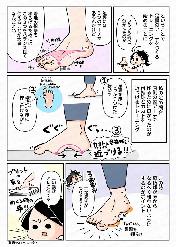 『歩いても疲れない 足裏アーチトレ』(2／4)