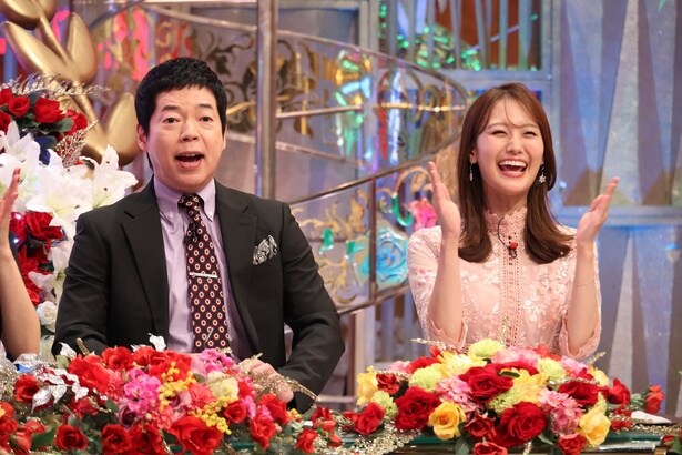 左から:今田耕司、井上清華(フジテレビアナウンサー)