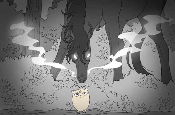 ”モルモット”が気弱な”馬”を使って、仲間へ傍若無人に振る舞う…そんな凸凹コンビの「ギャップがツボ」【漫画】