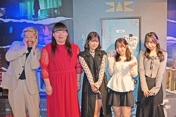 アイドルグループ・テラテラがホラー映画『層間騒音』イベントで怪談エピソード披露