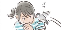 文鳥が肘をぶつけた飼い主を心配…愛鳥との愛らしい日々に「ちょーわかりみ」と共感の声【漫画】