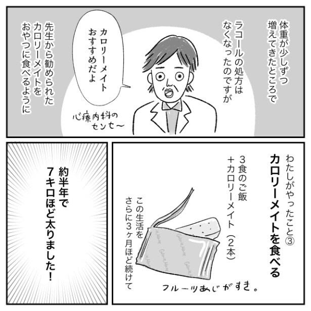 『食べても太らないガリガリ女がふっくらするまでの話』より