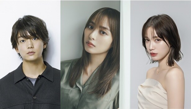 「略奪奪婚」に出演する内田理央、伊藤健太郎、中村ゆりか