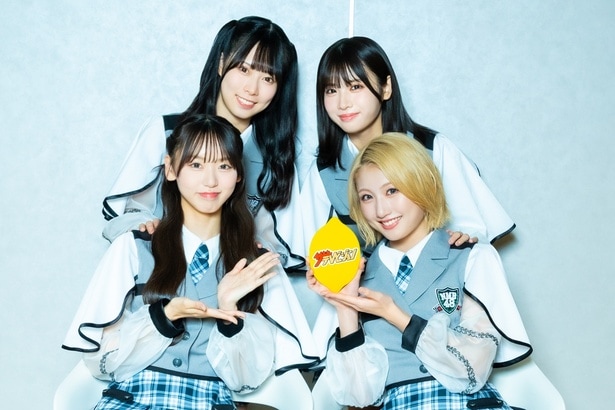 NMB48の塩月希依音、泉綾乃、龍本弥生、芳賀礼