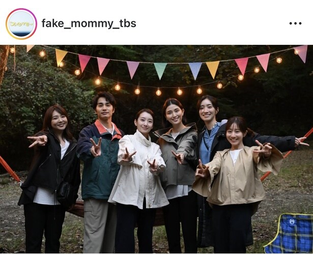 【写真】波瑠&田中みな実＆野呂佳代ら6人のキャンプ場での“和やかショット”