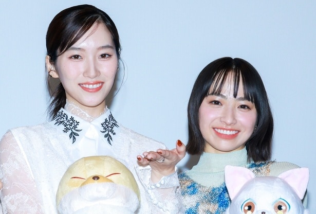 声優初挑戦の片岡凜、田牧そら(写真左から)