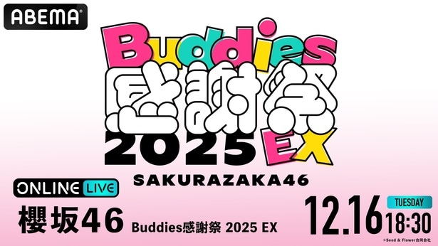 櫻坂46からの「ありがとう」が込められた『櫻坂46 Buddies感謝祭 2025 EX』ABEMA PPVにて生放送決定