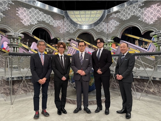 岸博幸、夢幻、アリタ哲平、ゆきドラ、出口保行(写真左から)