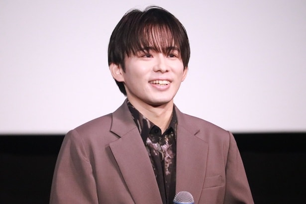 映画「天文館探偵物語」公開御礼舞台挨拶に登壇した肥後遼太郎