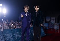 永瀬廉＆高橋海人、上品かつドレッシーな装いでレッドカーペットに登場「まさか一週間で2回レッドカーペットを歩くことになるとは」