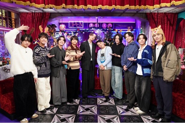 timeleszと三浦翔平、おばたのお兄さんがXmas会開催　“ロマンティックなせりふを言う”罰ゲームに赤面＜timeleszファミリア＞