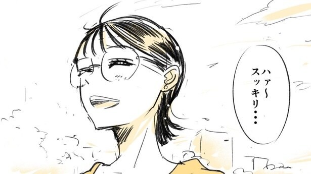 美容室で髪を切ってもらってスッキリした作者の小島さん