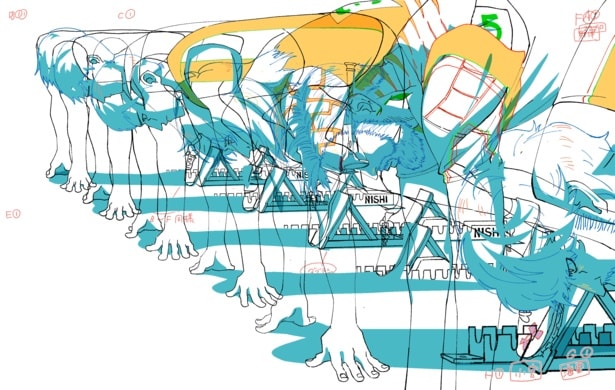 緊迫のスタート直前の原画が初公開