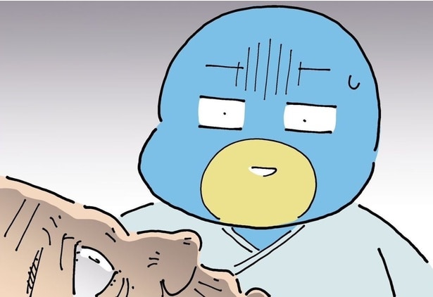 患者さんの不気味な発言に不安な表情を浮かべるひこちゃんさん