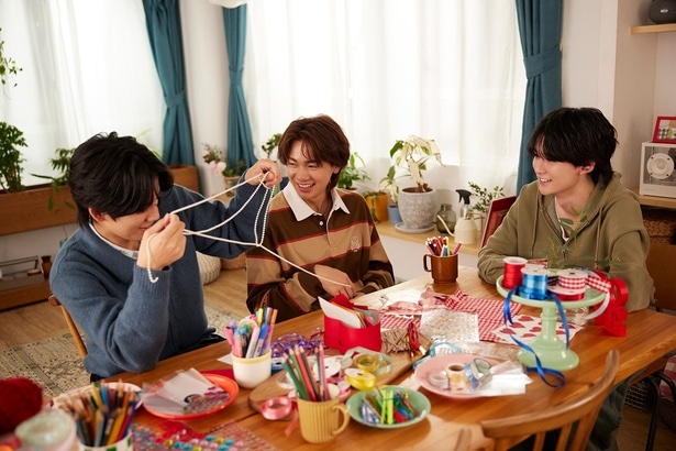 彼氏チーム調理場面