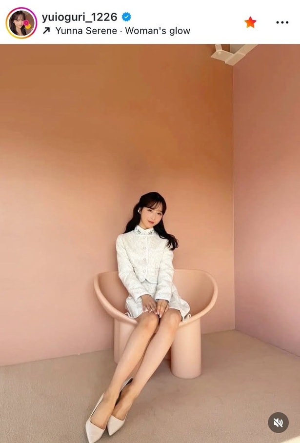 【写真】AKB48小栗有以、春コーデのツイードワンピ姿