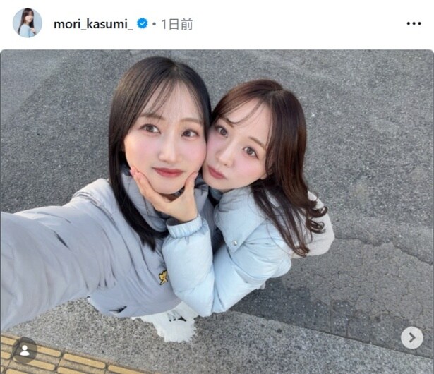 【写真】森香澄、妹と頬を寄せ合う仲良しな写真にファンから反響
