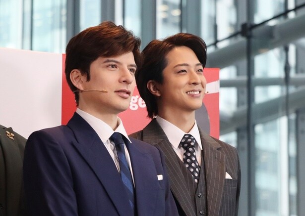 「PRETTY WOMAN The Musical」囲み取材に登壇した城田優、寺西拓人