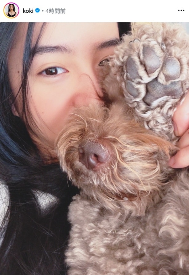 【写真】Koki,誕生日に愛犬とのツーショットを公開
