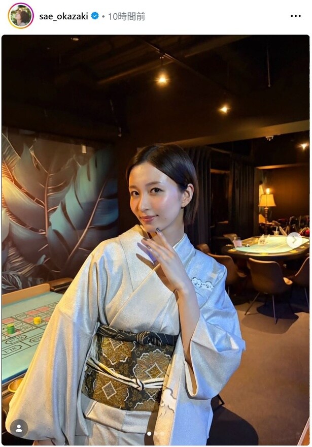 【写真】艶っぽい着物姿に反響、岡崎紗絵のソロショット